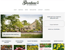 Tablet Screenshot of giordanosgiftandgarden.com